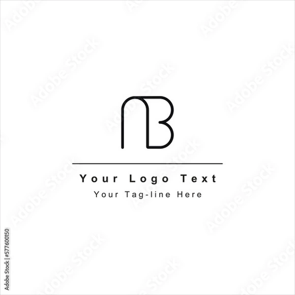 Obraz AB or BA letter logo. Unique attractive creative modern initial AB BA A B initial based letter icon logo