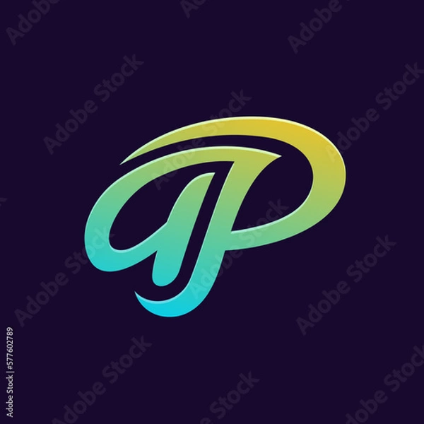 Obraz Letter AP Monogram Logo