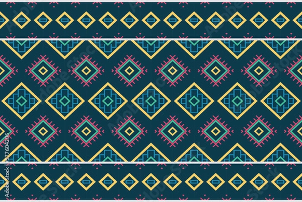 Fototapeta Ethnic pattern of the Philippines. Traditional ethnic pattern design It is a pattern geometric shapes. Create beautiful fabric patterns. Design for print. Using in the fashion industry.