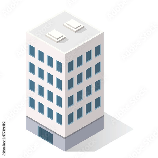 Obraz budynek izometryczny