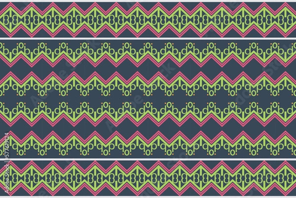 Fototapeta African Ethnic floral seamless pattern background. geometric ethnic oriental pattern traditional. Ethnic Flower style abstract vector illustration. design for print texture,fabric,saree,sari,carpet.