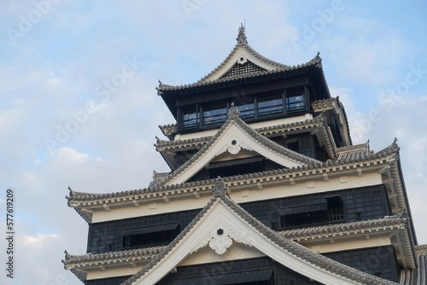 Fototapeta 熊本城　天守閣復旧