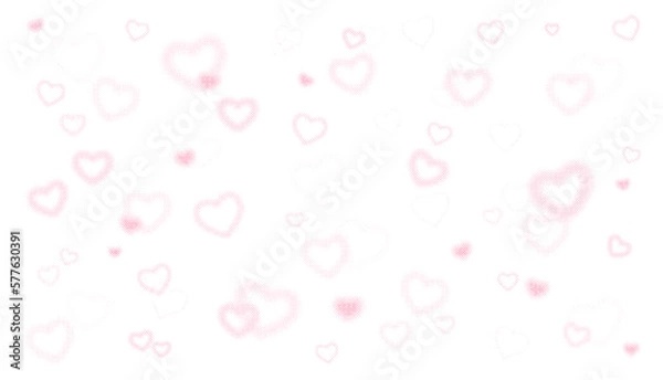 Obraz ハーフトーンのハートがいっぱいイラスト素材　16：9