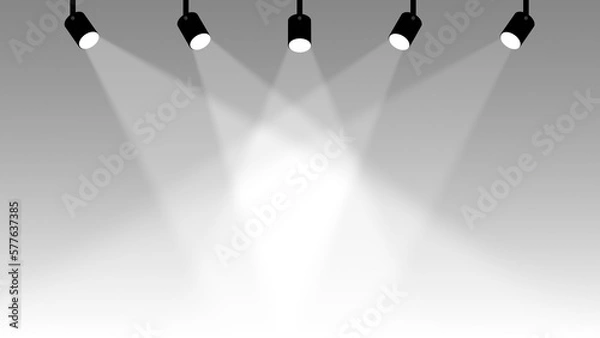 Obraz スポットライトの舞台（背景透過）のイラスト