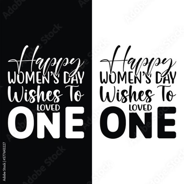 Obraz happy womens day t-shirt design vector template