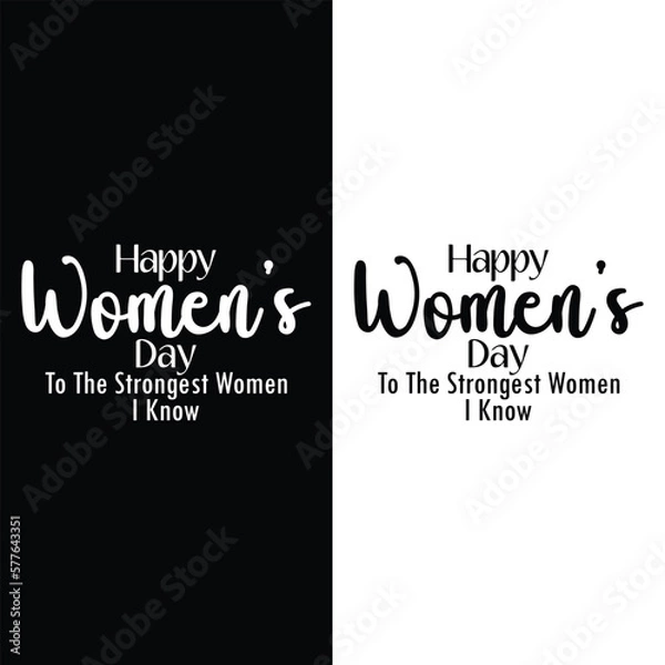 Obraz happy womens day t-shirt design vector template