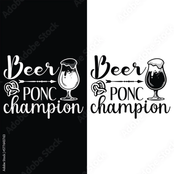 Obraz t-shirt design Free vector samples with illustration of beer design
