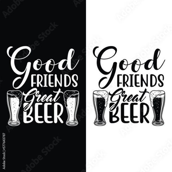 Obraz t-shirt design Free vector samples with illustration of beer design
