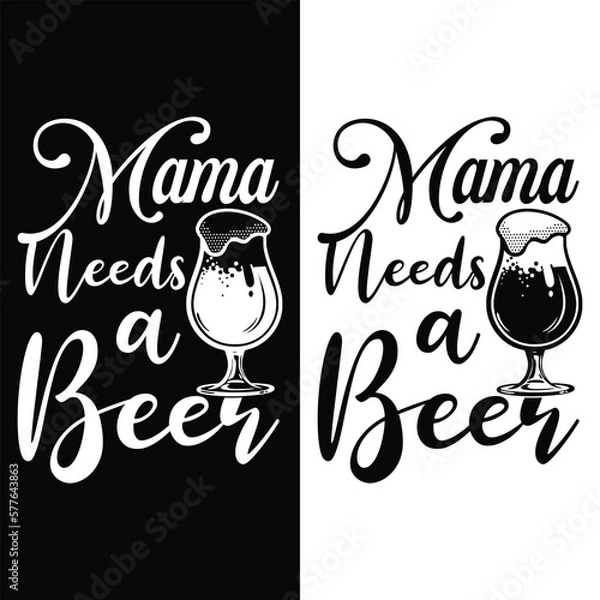 Obraz t-shirt design Free vector samples with illustration of beer design
