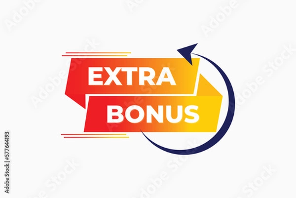 Obraz Extra Bonus Speech Bubble Vector Illustration