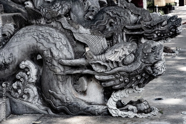 Obraz chinese dragon statue
