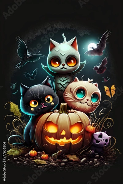 Fototapeta Halloween. Generative Ai