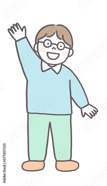 Fototapeta てをあげる子供