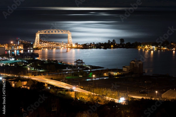 Obraz Duluth Minnesota Night Time