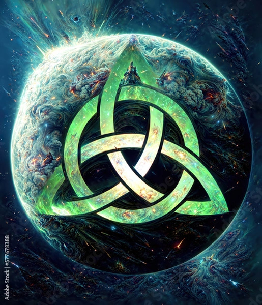 Fototapeta Space Celtic Knot Logo