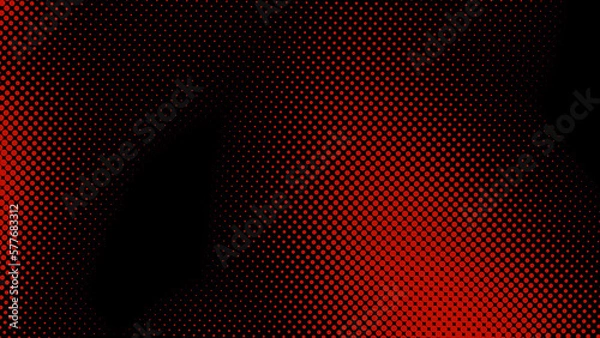 Obraz Dots halftone red black color pattern gradient texture  background.