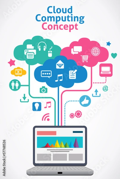 Fototapeta Cloud Computing concept