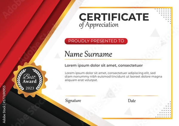 Obraz Premium certificate design template