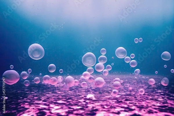 Fototapeta bubbles in the water generative ai