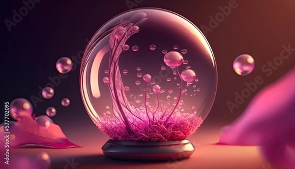 Fototapeta crystal bubble ball generative ai