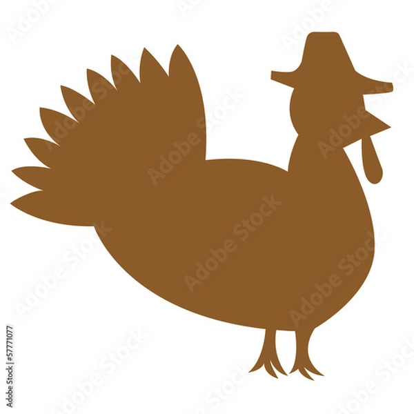 Obraz Isolated Turkey. Vector eps8/clip art