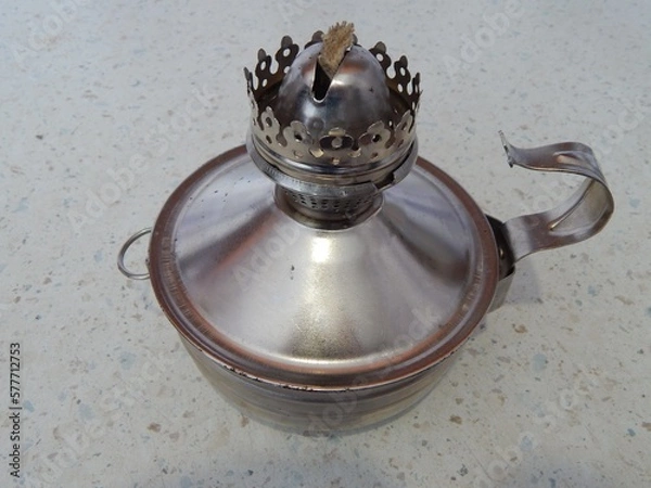 Obraz Kerosene lamp on a white background.