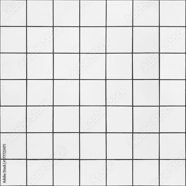 Obraz seamless black and white texture of square ceramic tiles, pattern or texture, design