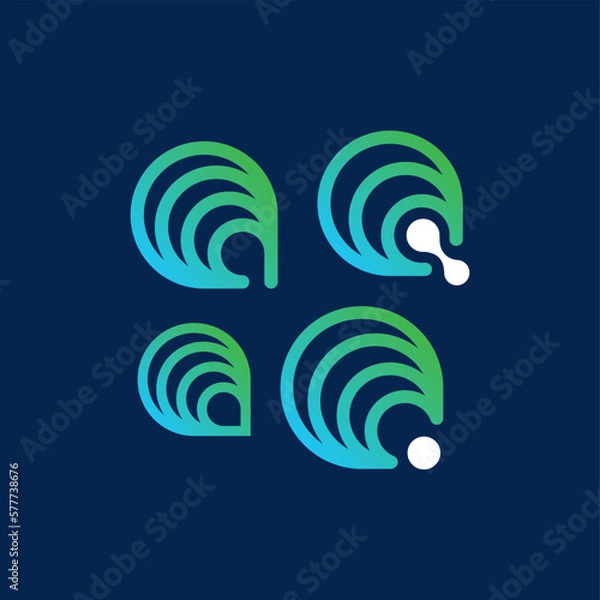 Obraz abstract logo design inspiration vector