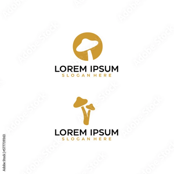Obraz mushroom logo design inspiration vector