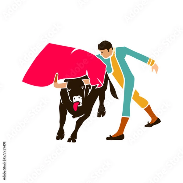 Fototapeta bullfighter vector illustration file download
