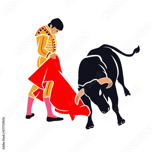 Fototapeta bullfighter vector illustration file download