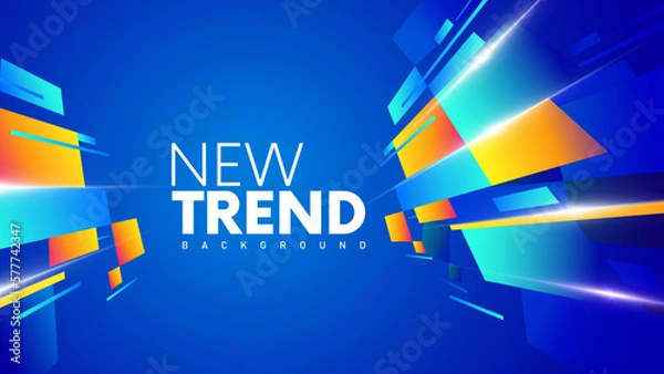 Obraz New Trend Modern Abstract Template Design. Geometrical Minimal Shape Elements. Innovative Layouts and Creative Illustrations. Minimalist Artwork and Geometric Shapes. Creative Cover Advertise Design. 