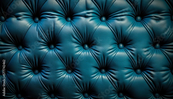 Obraz Luxurious background, in a real leather of blue color,generative AI