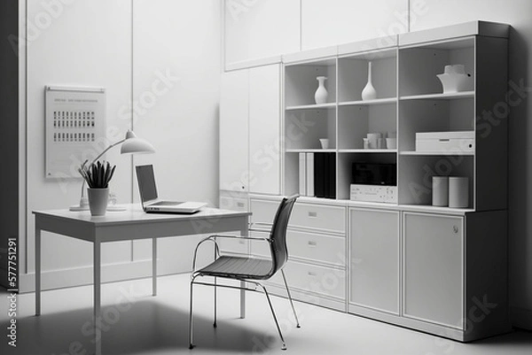 Obraz A White office 