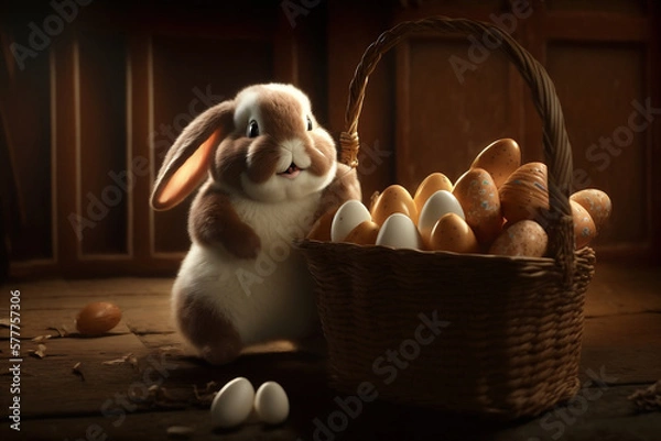 Obraz Easter Bunny getting ready for easter