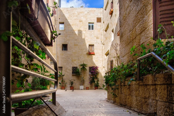 Obraz narrow street in old town