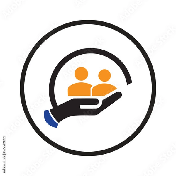 Fototapeta human resources maintain icon