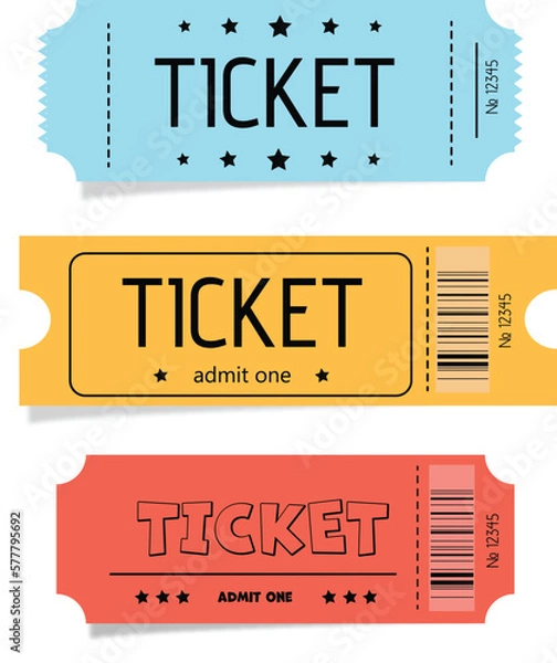Obraz Fair tickets on retro vintage style