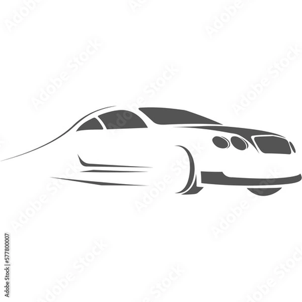 Obraz car isolated on white