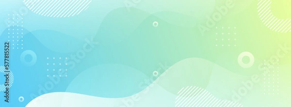 Obraz banner background. colorful, bright green wave effect gradation eps 10