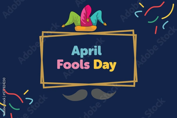 Fototapeta April 1, joke, April fools day background.