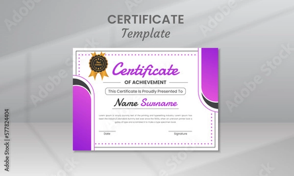 Fototapeta Modern Design Certificate Template