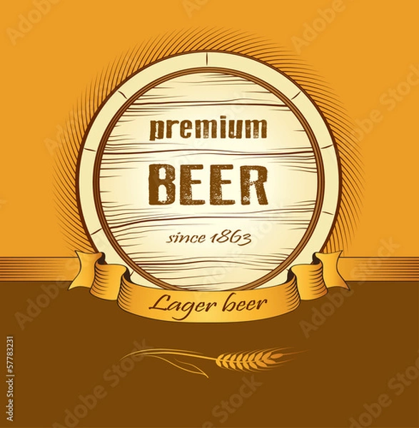 Obraz beer keg for lable, package