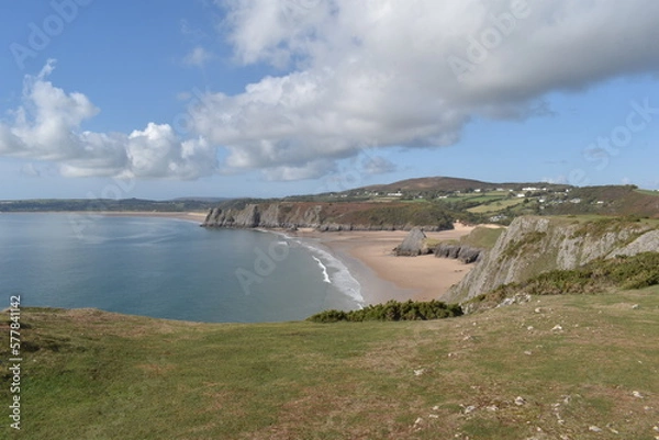 Fototapeta Three Cliffs Bay