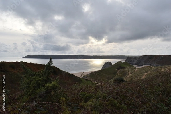 Fototapeta clouds over the sea