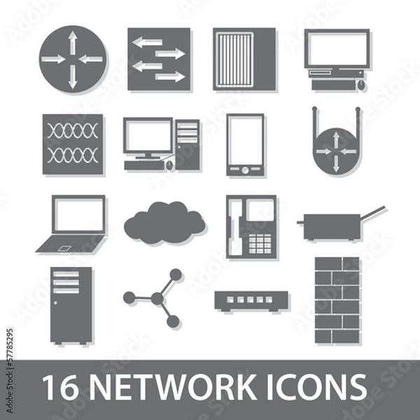 Fototapeta network icon collection eps10