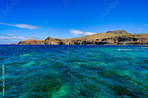 Fototapeta Natural pools Las Salinas de Agaete in Puerto de Las Nieves on Gran Canaria.