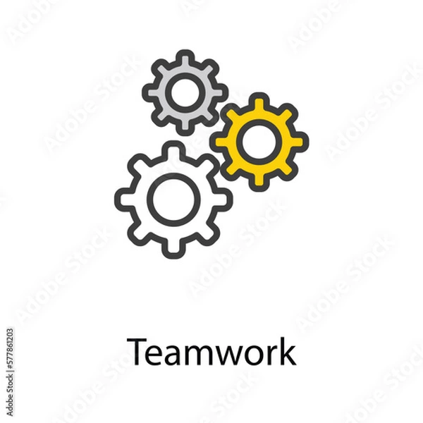 Fototapeta Team work icon design stock illustration