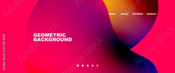 Fototapeta Fluid shapes vector abstract background