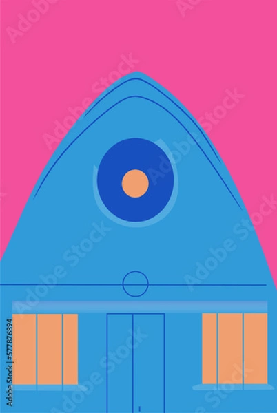 Fototapeta minimalist abstract architecture vector graphic 